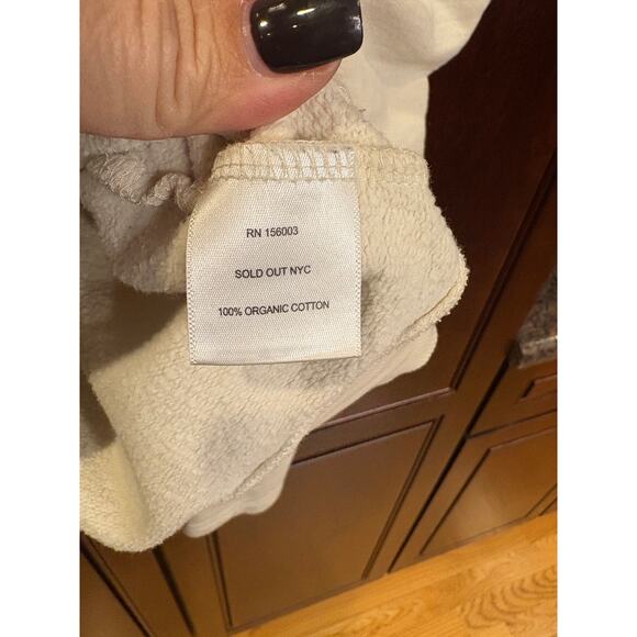 Soldout NYC Cream The Just Enough Puff Long Sleeve 100% Organic Cotton Size S - Picture 6 of 7